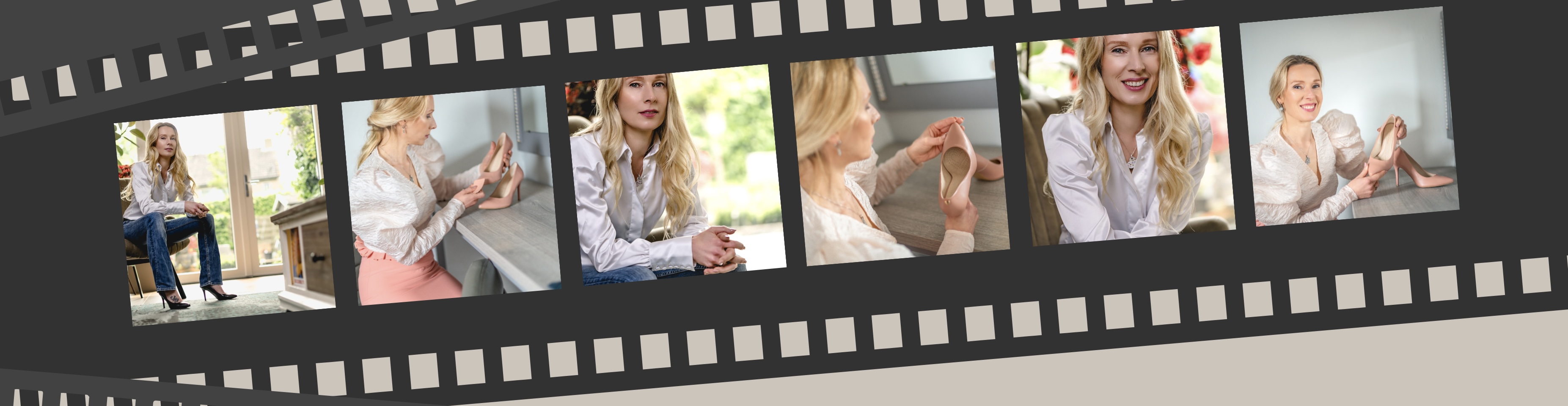 film strip birgit by Inge Smulders visagie en haar Ria Kap